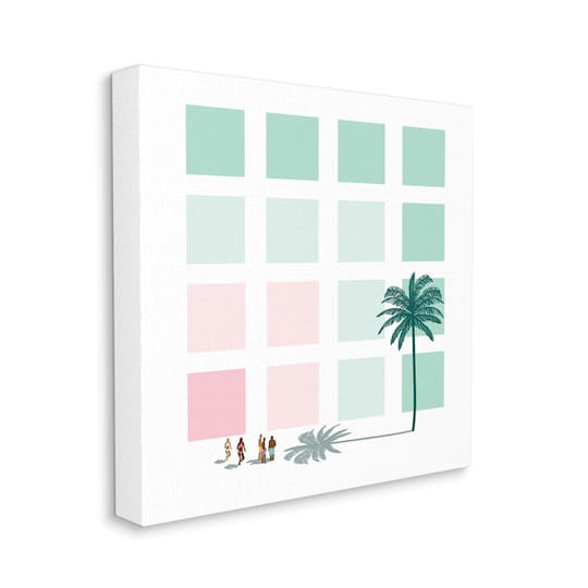 Stupell Industries Palm Tree & Beach Goers Wall Art